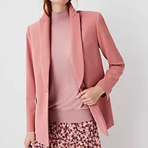 New Ann Taylor Petite Doubleweave Blazer in Cedar Rose 16 Petite